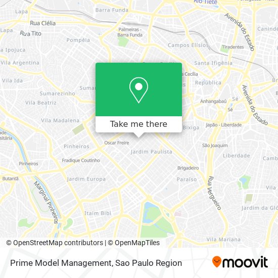 Mapa Prime Model Management