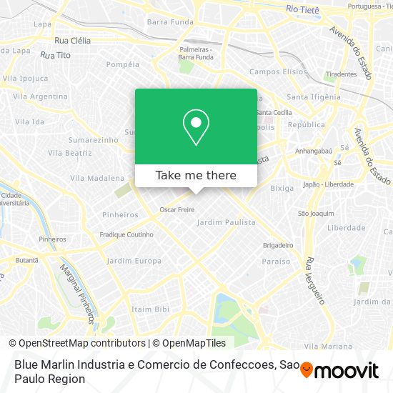 Blue Marlin Industria e Comercio de Confeccoes map