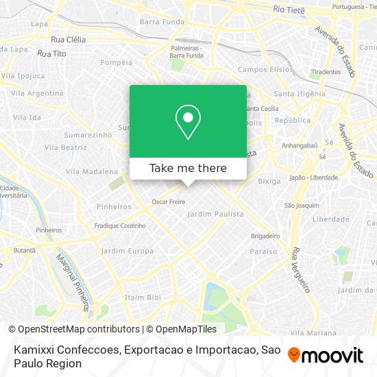 Kamixxi Confeccoes, Exportacao e Importacao map