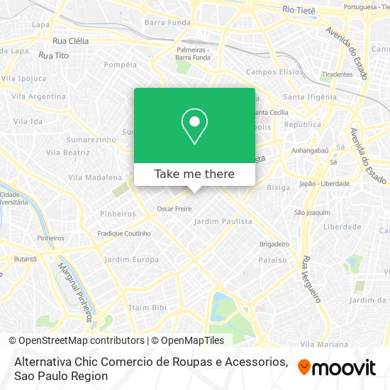 Alternativa Chic Comercio de Roupas e Acessorios map