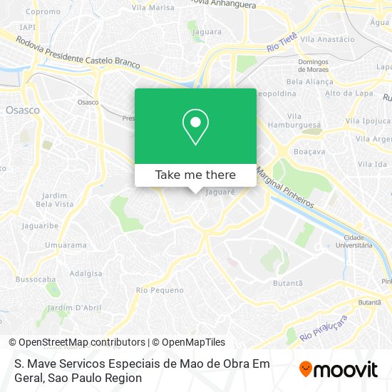 S. Mave Servicos Especiais de Mao de Obra Em Geral map