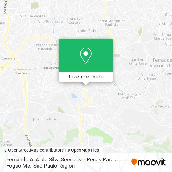Mapa Fernando A. A. da Silva Servicos e Pecas Para a Fogao Me.