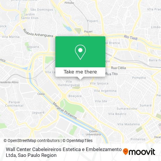 Wall Center Cabeleireiros Estetica e Embelezamento Ltda map