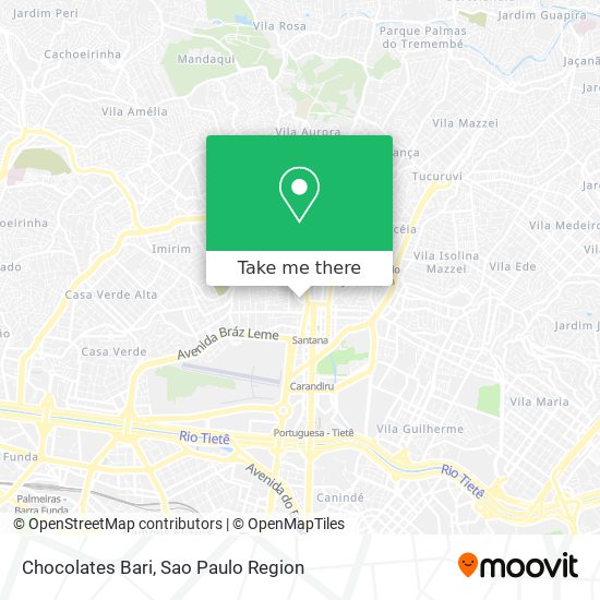 Chocolates Bari map