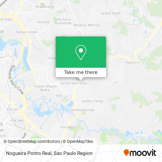 Nogueira Ponto Real map