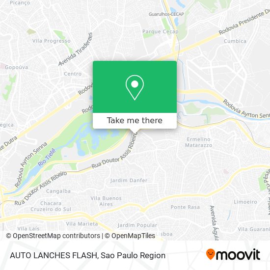 Mapa AUTO LANCHES FLASH