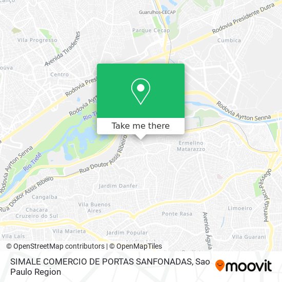 Mapa SIMALE COMERCIO DE PORTAS SANFONADAS