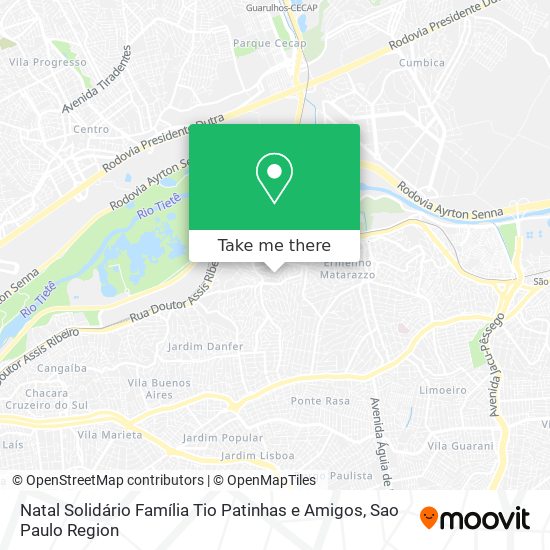 Natal Solidário Família Tio Patinhas e Amigos map