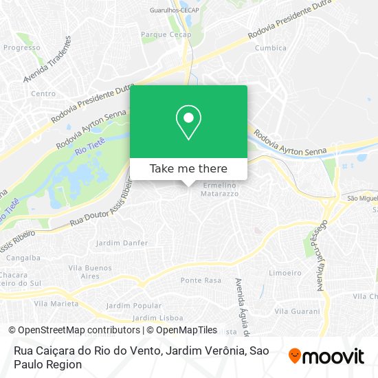 Rua Caiçara do Rio do Vento, Jardim Verônia map