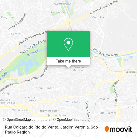 Rua Caiçara do Rio do Vento, Jardim Verônia map