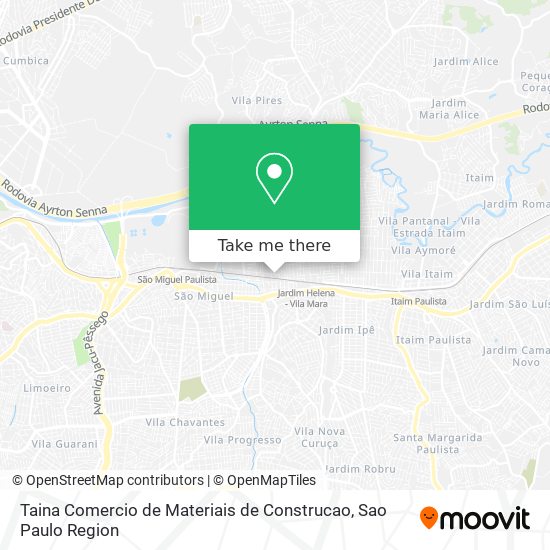 Mapa Taina Comercio de Materiais de Construcao