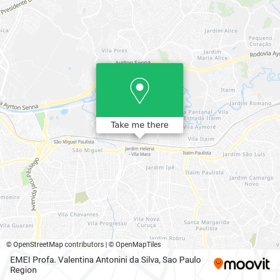 Mapa EMEI Profa. Valentina Antonini da Silva