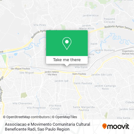 Associacao e Movimento Comunitaria Cultural Beneficente Radi map