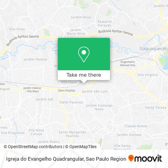 Mapa Igreja do Evangelho Quadrangular