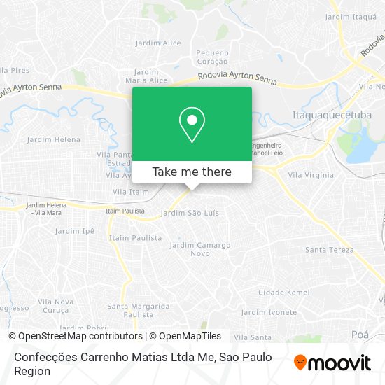 Mapa Confecções Carrenho Matias Ltda Me