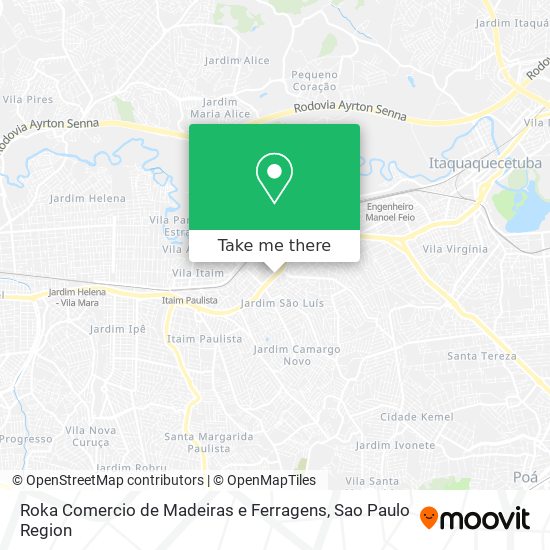 Roka Comercio de Madeiras e Ferragens map