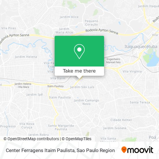 Center Ferragens Itaim Paulista map