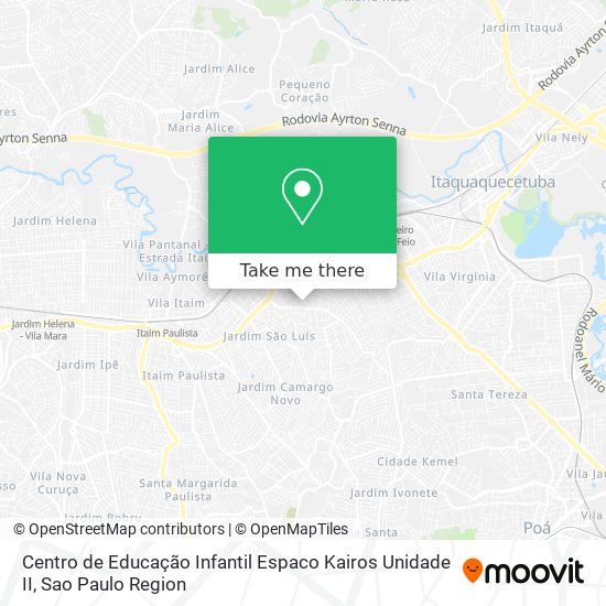 Mapa Centro de Educação Infantil Espaco Kairos Unidade II