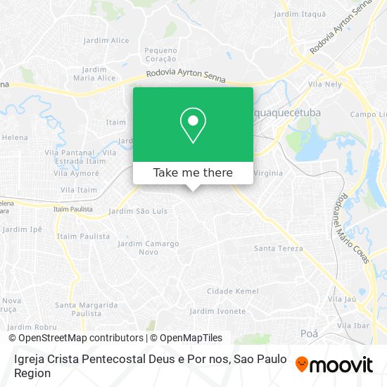 Mapa Igreja Crista Pentecostal Deus e Por nos