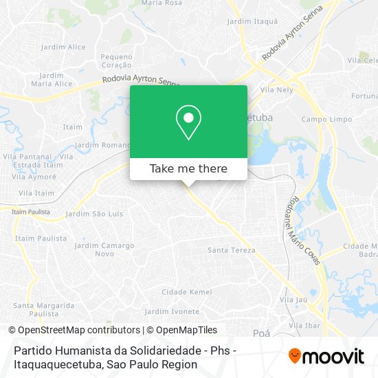 Partido Humanista da Solidariedade - Phs - Itaquaquecetuba map