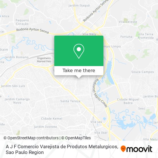 A J F Comercio Varejista de Produtos Metalurgicos map