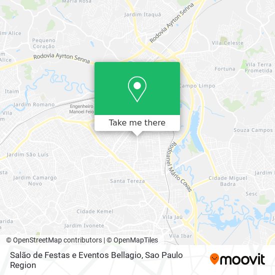 Salão de Festas e Eventos Bellagio map