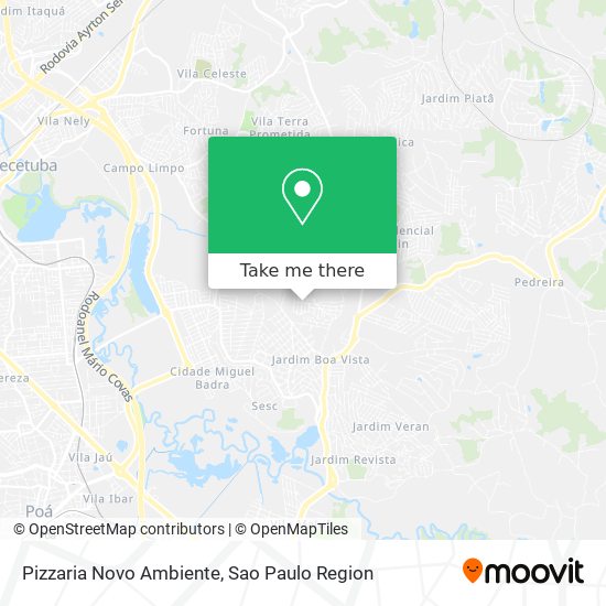 Pizzaria Novo Ambiente map