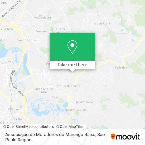 Mapa Associação de Moradores do Marengo Baixo