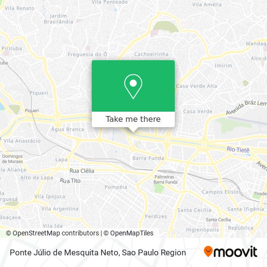 Ponte Júlio de Mesquita Neto map