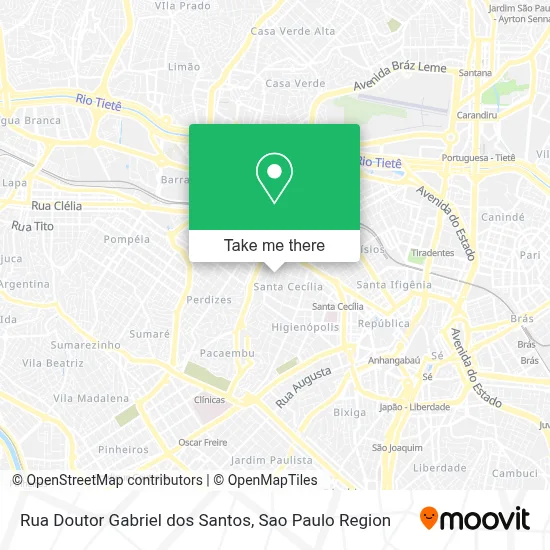 Rua Doutor Gabriel dos Santos map