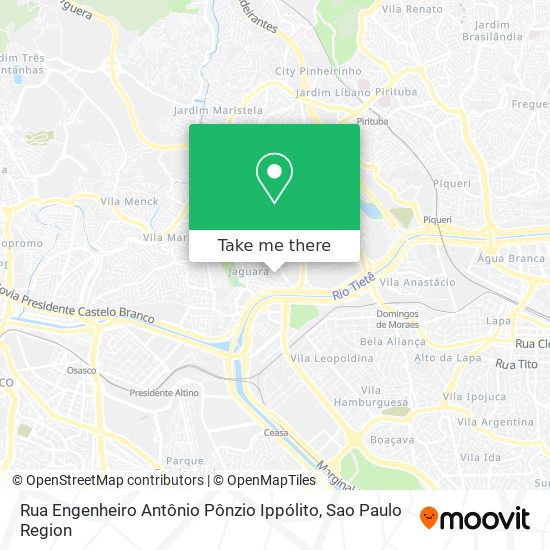 Mapa Rua Engenheiro Antônio Pônzio Ippólito
