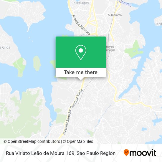 Mapa Rua Viriato Leão de Moura 169