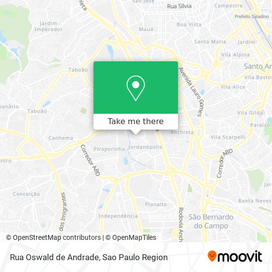 Rua Oswald de Andrade map