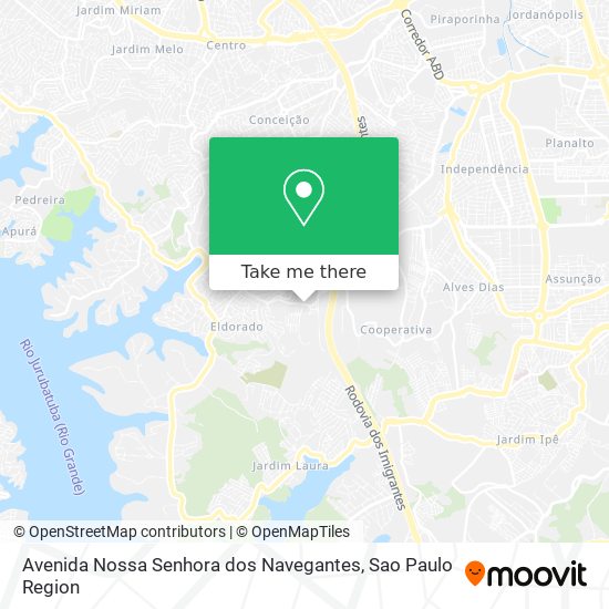 Mapa Avenida Nossa Senhora dos Navegantes