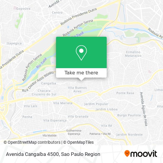 Mapa Avenida Cangaíba 4500