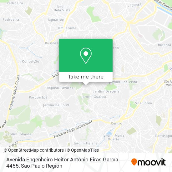 Mapa Avenida Engenheiro Heitor Antônio Eiras García 4455