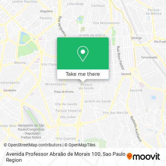 Mapa Avenida Professor Abraão de Morais 100