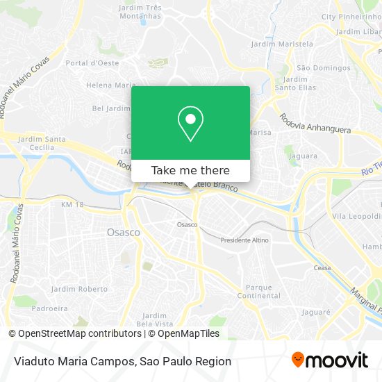 Mapa Viaduto Maria Campos