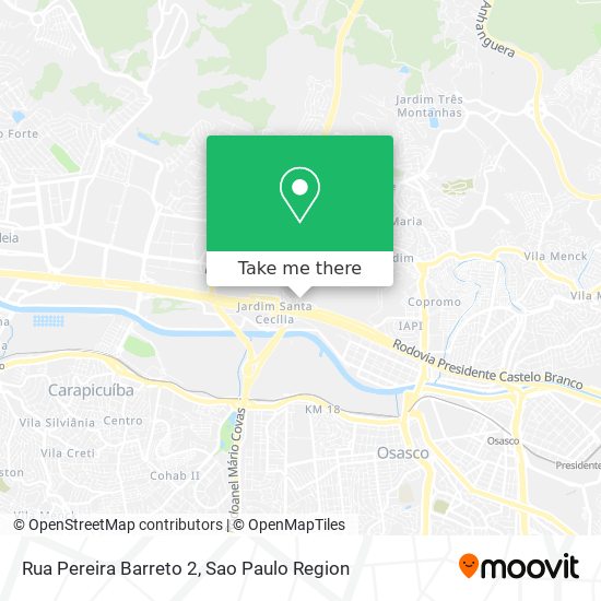 Mapa Rua Pereira Barreto 2