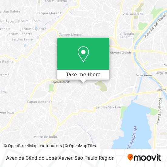 Avenida Cândido José Xavier map