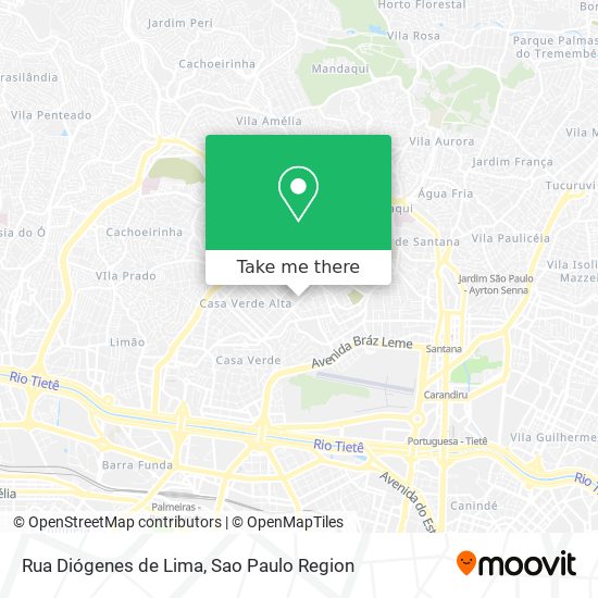 Mapa Rua Diógenes de Lima