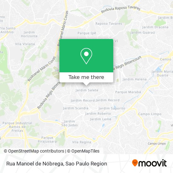 Mapa Rua Manoel de Nóbrega