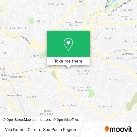 Vila Gomes Cardim map