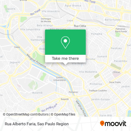 Mapa Rua Alberto Faria