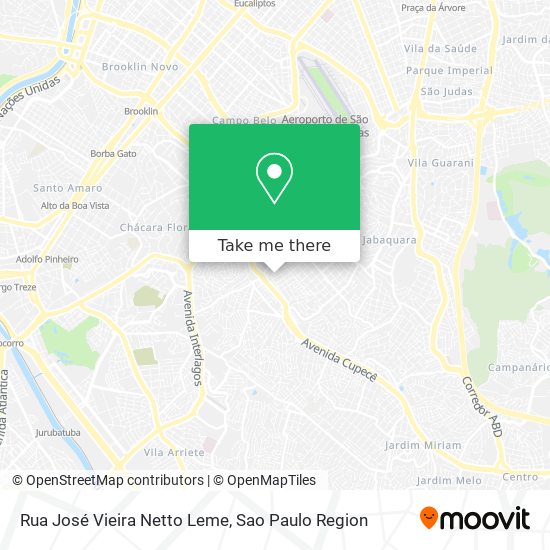 Rua José Vieira Netto Leme map