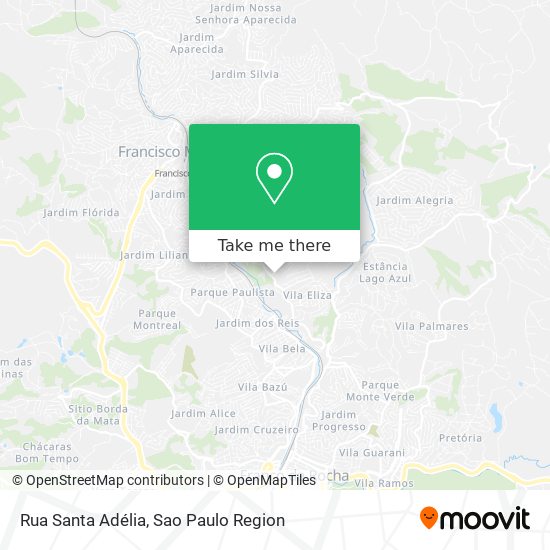 Rua Santa Adélia map