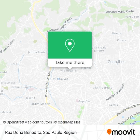 Rua Dona Benedita map