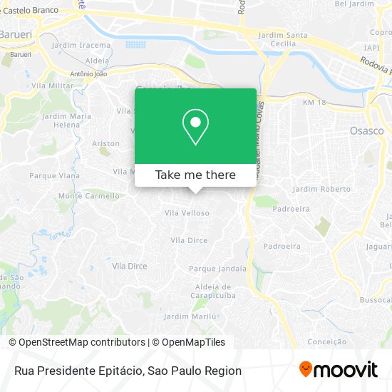 Rua Presidente Epitácio map