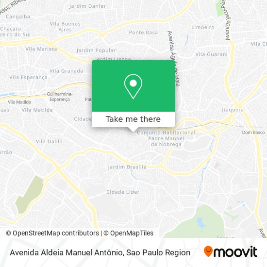 Avenida Aldeia Manuel Antônio map