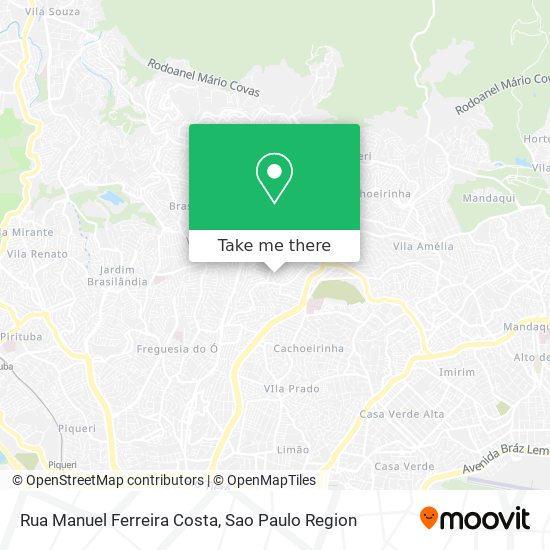 Mapa Rua Manuel Ferreira Costa